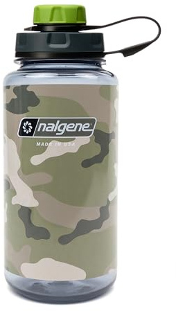 Nalgene Flasche 'Everyday Weithals' - 1 L, camo flage, 'capCAP'-grün