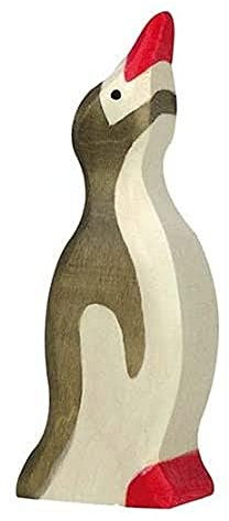 Holztiger Pinguin, klein, Kopf hoch, 80212