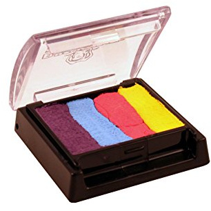 Eulenspiegel - Profi-Aqua Split Cake Schminkfarbe 6 ml, Rainbow Dream | Wasserbasierte Schminke für Facepainting & Bodypainting, für Karneval & Mottopartys