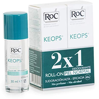 Roc Keops Deodorante roll on, pelle normale, 30 ml (x2)