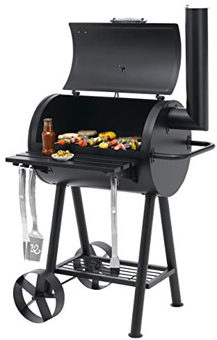 tepro Holzkohlegrill Grillfass Berkeley, Grillfläche: ca. 64,5 x 43,5cm Schwarz