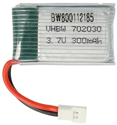 vhbw Akku kompatibel mit Revell Quadcopter Atomium 23986 Drohne Multicopter Quadrocopter (300 mAh, 3,7 V, Li-Polymer) - Ersatz für 43935