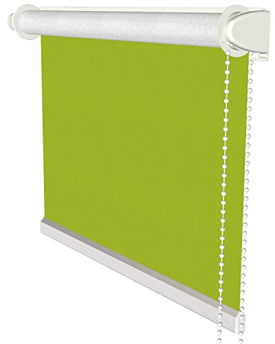 Flairdeco Klemmfix Seitenzugrollo / Thermorollo / Verdunkelungsrollo, 71 x 215 cm, Grün