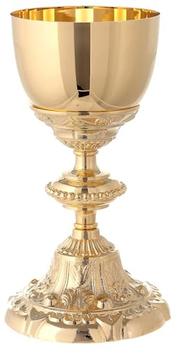 Holyart Calice Baroque Laiton doré h 22,5cm