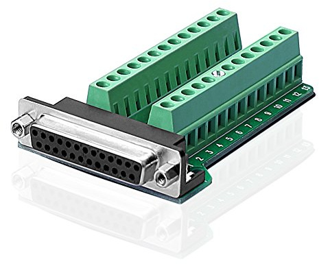SIENOC D-Sub DB25-M2 Buchse 25Pin Stecker Breakout zu PCB Board | Terminals Adapter Steckverbinder