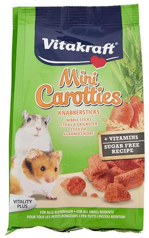 Vitakraft Mini Carotties - Friandises à la carotte pour tous les Rongeurs - 50 g