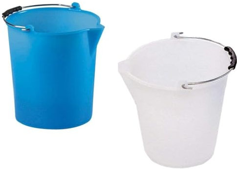 Stefanplast Polyethylen Industrieeimer mit Auslauf, neutral/hellblau, 9 Liter