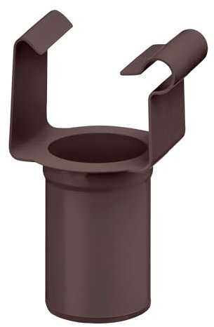 INEFA Ablaufstutzen kastenförmig, PVC-U NW68/DN50 Dunkelbraun Einhangstutzen, Dachrinnenzubehör, einfache Montage, Made in Germany
