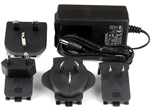 StarTech Adaptador de Alimentación DC 9V 2A (SVA9M2NEUA) | Cambio automático de 100 a 240V, Clavijas NA/UE/RU/AUS incluidas