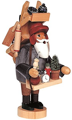 Rudolphs Schatzkiste Smoking Figure Hausierer largely 43 cm Smoke Figure Smoking Man Figurine Incense Man ore Mountains