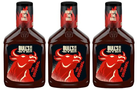 Bull's Eye BBQ salsa original, 3 unidades, salsa para barbacoa, 3 botellas de 425 g