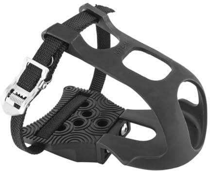 Exustar Clipless Adapter-Pedal mit Zehenclips und Riemen | Fahrradpedale