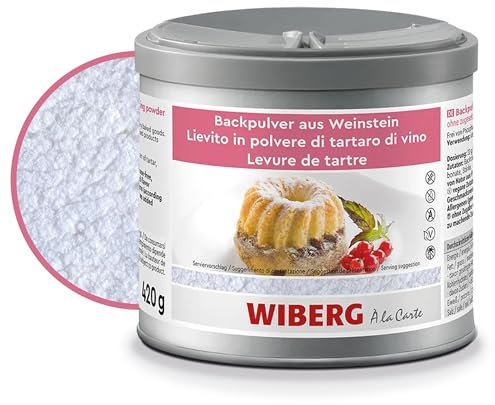 WIBERG Backpulver aus Weinstein – Natürliche Backhilfe, Baking Soda ohne Phosphat und chemische Zusätze, 420 g