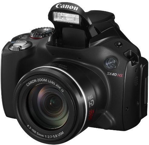 Canon PowerShot SX40 HS Fotocamera Compatta Digitale 12.1 Megapixel, Zoom ottico 35x, Processore DIGIC5, colore: Nero