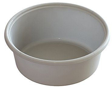 Kerbl Futterschale aus Kunststoff | 6 Liter, Grau, Ø 31,5 × 12,5 cm, schlagzäh und temperaturbeständig, für Pferde, Kälber und andere Nutztiere