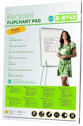 Bi-Office FL0311802 Earth-It flippkartsblock av återvunnet papper