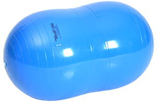 Gymnic Physio Roll diámetro máximo 30 cm/Longitud 50 cm, Pelota Doble Azul, Ideal para Fisioterapia, Ejercicios de Equilibrio, coordinación y Apoyo terapéutico en niños, Adultos y Ancianos