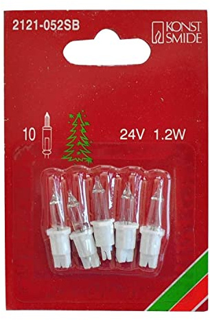 Sustitución de bombillas de 24 V blanco/transparente 2121-052 , 1.2 w x 5