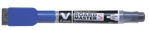 Pilot 454 V-Board Master S 3,5 mm Spitze extra feine Whiteboard Marker mit Radierer, Blau