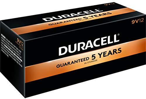 Duracell - Batterie alcaline CopperTop 9V - batteria multiuso a lunga durata da 9 Volt per uso domestico e aziendale - Confezione da 12