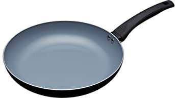 MasterClass MCFPCER28 Eco Induction Frying Pan with Healthier Ceramic Chemical Non Stick, Aluminium / Iron, Black / Blue, 28 cm