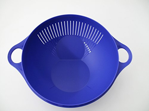 TUPPERWARE Rührschüssel Maximilian 3,75 L blau Sieb