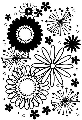 Darice Prägeschablone, Flower Frenzy, Plastik, transparent, 12,7 x 17,8 x 0,4 cm