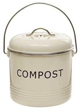 Lakeland Tabletop Compost Food Bin 3.5L - Cream