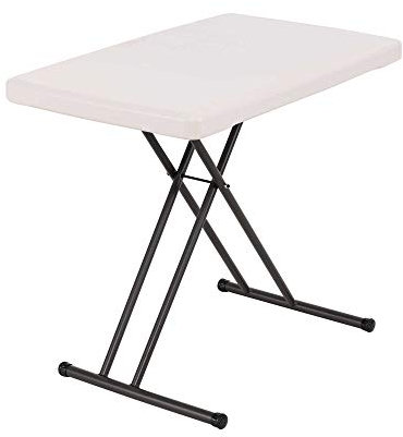 LIFETIME 30-Inch Adjustable Height Personal Table, Almond