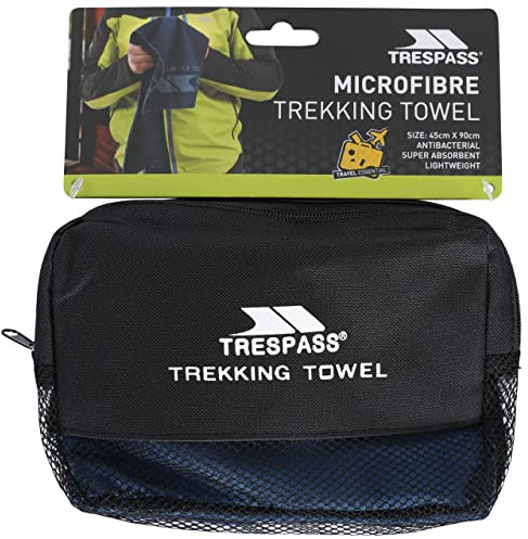 Trespass Absorbent Anti Bacterial Towel in Carry Bag Travel Gym Sport