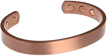 Armband Kupfer glatt und Magnete Auris von 18 cm