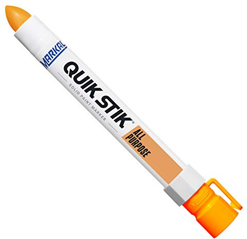 Markal 61043 Quik Stik All Purpose Long-Lasting Solid Paint Marker, Fluorescent Orange (Pack of 12)