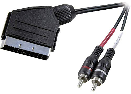 SpeaKa Professional SCART/Cinch Audio Anschlusskabel [1x SCART-Stecker - 2X Cinch-Stecker] 2.00 m Schwarz
