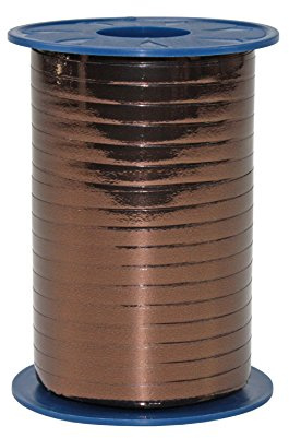 Präsent C.E. Pattberg Mexico Geschenkband metallic braun, 400 m Ringelband zum Einpacken von Geschenken, 5 mm Breite, Zubehör zum Dekorieren & Basteln, Dekoband, Anlass