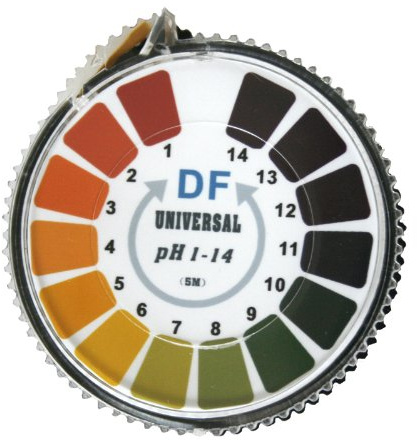 Universal pH-Indikator-Papier - Bereich von 1-14 auf Rolle mit Skala