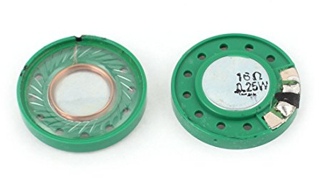 sourcing map 2 Pcs 0,25W Ohm rund Elektronisches Lautsprecher-Trompete | innen Magnet, 29 mm