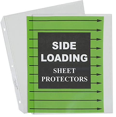 C-Line Side Loading Polypropylene Sheet Protectors, Clear, 2, 11 x 8.5, 50/Box