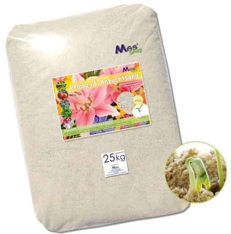 MGS SHOP 25kg Pflanzsand kalkfreie, keimfrei 0.8-1.6 mm