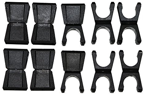 Boje Sport - 10er Set Clip für Stangen mit ø 25mm, schwarz, für Teamsportbedarf, Fußballtraining, Hürdenstangen, Verbindungsclip, Gelenkhalterung