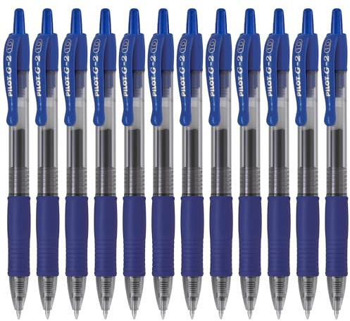 Pilot G210 Gelschreiber nachfüllbar M 1,0 mm Schreibspitze 0,6 mm Strichbreite 12 Stück blau