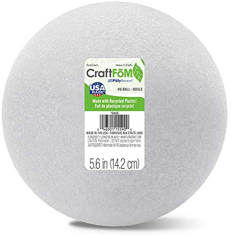 FloraCraft CraftFōM Ball 7.6 Inch White