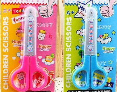 Kindersichere Schere mit stumpfer Spitze, 12,7 cm, mit Abdeckung, 1 Paar