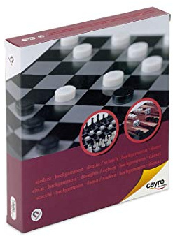 Cayro - Scacchi, Dama E Backgammon - + 7 Anni - Modello Magnetico - 3 Giochi Da Tavolo In 1 - Bambini E Adulti - Ideale Da Portare In Viaggio - 2 Giocatori