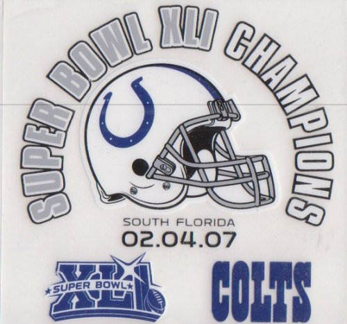 Indianapolis Colts Super Bowl xli. Champions Statische 7,6 x 10,2 cm