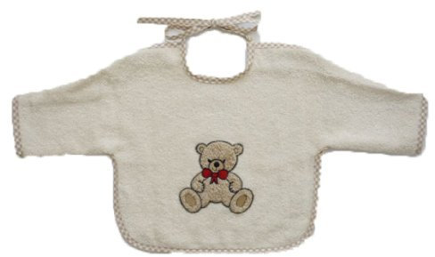 Mauz Ärmellätzchen mit Stickerei Frottee (Teddy natur)