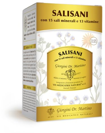 Dr Giorgini SALISANI Polvere - 360 g (15 sali minerali + 13 vitamine) integratore magnesio e potassio, altri sali minerali e vitamine