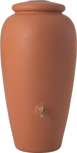 GARANTIA Amphore Recuperateur d Eau de Pluie 300L Terracotta – Cuve décorative Aspect amphore – Réservoir d’Eau de Pluie Robuste pour Jardin et terrasse – Stockage esthétique et Durable