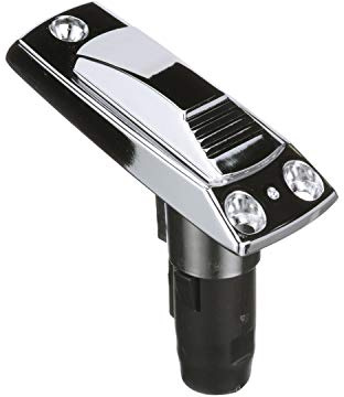 attwood 911339-7 Rectangle 2-Pin Base for 12-Degree Angled Light Pole, Swivel Cover, Zamak Finish, 4 Inches x 1 5/8 Inches