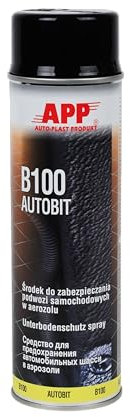 APP B100 Bitume Spray di Protezione Sottoscocca Auto | Antipietrisco, Antiruggine e Antirombo Sottoscocca Protezione | Antirombo Sottoscocca Spray | Nero