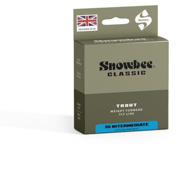 Snowbee Classic Intermediate Fly Line, Mid Blue, 90 ft, Sink Rate 1.75‑2.25 ips, WF5–WF8, Short Head Taper for Stillwater Loch & Reservoir Fishing (WF7)